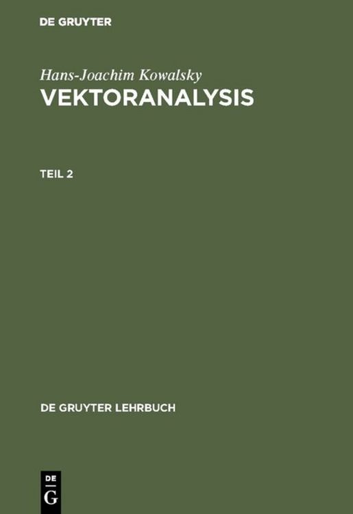 Produktbild: Vektoranalysis. Teil 2