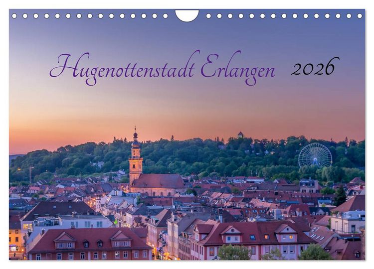 Produktbild: Hugenottenstadt Erlangen 2026 (Wandkalender 2026 DIN A4 quer), CALVENDO Monatskalender