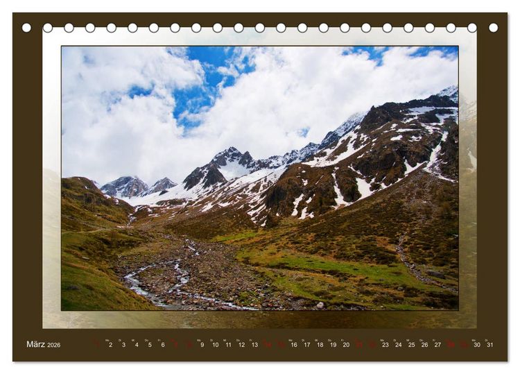 Produktbild: Das vergessene Tal. Schnalstal - Val Senales (Tischkalender 2026 DIN A5 quer), CALVENDO Monatskalender