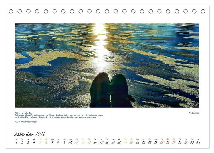Produktbild: Poesiefl&uuml;gels Abendspaziergang (Tischkalender 2026 DIN A5 quer), CALVENDO Monatskalender