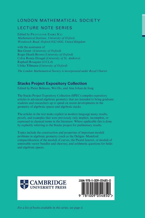 Produktbild: Stacks Project Expository Collection