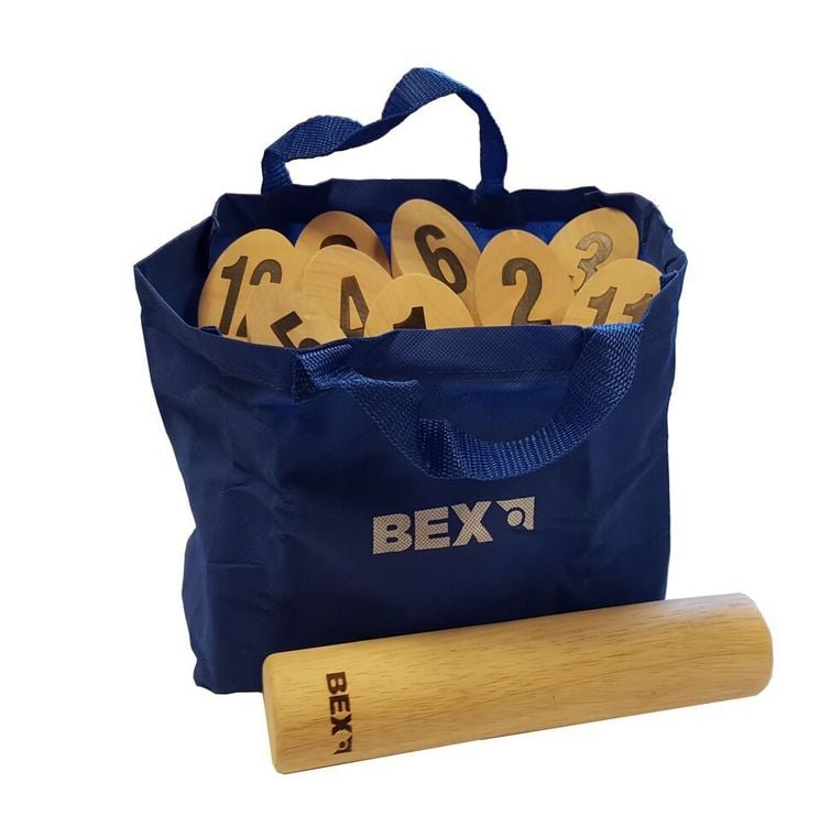 Produktbild: BEX 511-150 - Number Kubb Original, Nummern Kubb aus Gummibaum Holz