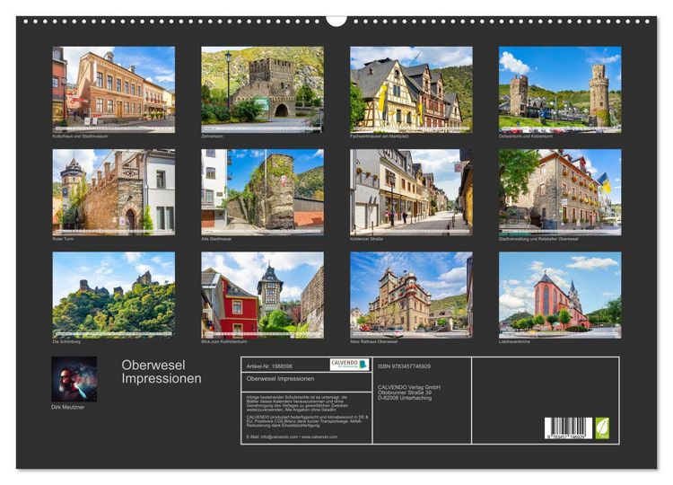 Produktbild: Oberwesel Impressionen (Wandkalender 2026 DIN A2 quer), CALVENDO Monatskalender