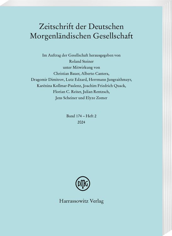 Produktbild: Zeitschrift der Deutschen Morgenl&auml;ndischen Gesellschaft 174 (2024) 2