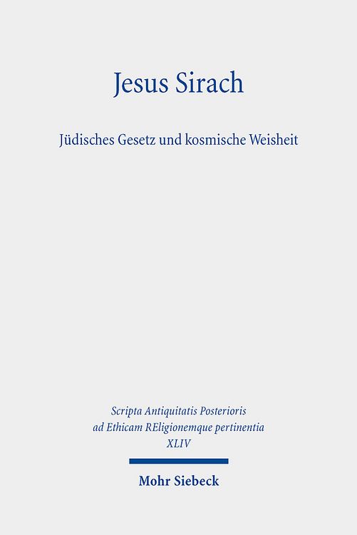 Produktbild: Jesus Sirach, J&uuml;disches Gesetz und kosmische Weisheit