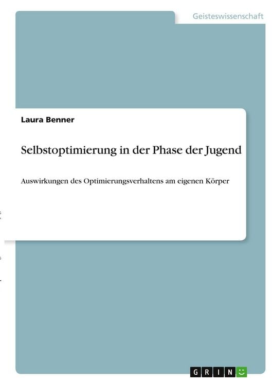 Produktbild: Selbstoptimierung in der Phase der Jugend