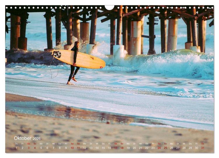 Produktbild: Surfen - die perfekte Welle (Wandkalender 2026 DIN A3 quer), CALVENDO Monatskalender
