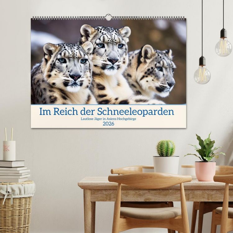 Produktbild: Im Reich der Schneeleoparden (Wandkalender 2026 DIN A2 quer), CALVENDO Monatskalender