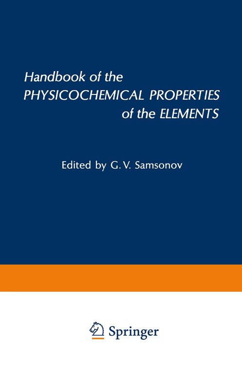 Produktbild: Handbook of the Physicochemical Properties of the Elements