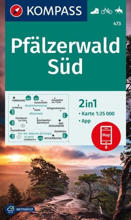 Produktbild: KOMPASS Wanderkarte 473 Pfälzerwald Süd 1:25.000