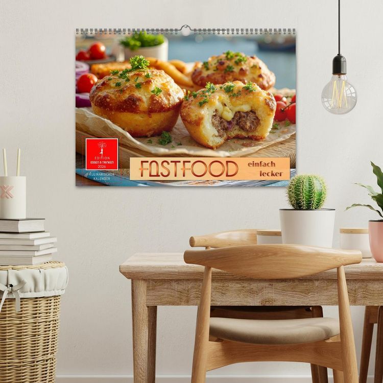 Produktbild: Fastfood einfach lecker (Wandkalender 2026 DIN A3 quer), CALVENDO Monatskalender