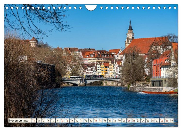 Produktbild: T&uuml;bingen - Schw&auml;bische Perle am Neckar (Wandkalender 2026 DIN A4 quer), CALVENDO Monatskalender