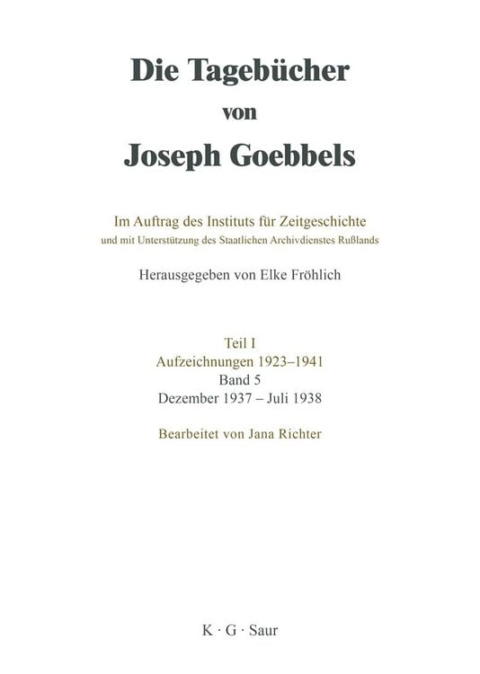 Produktbild: Dezember 1937 - Juli 1938