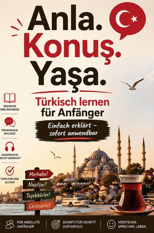 Produktbild: Anla. Konu&iquest;. Ya&iquest;a. - T&uuml;rkisch lernen f&uuml;r Anf&auml;nger, Einfach erkl&auml;rt - sofort anwendbar