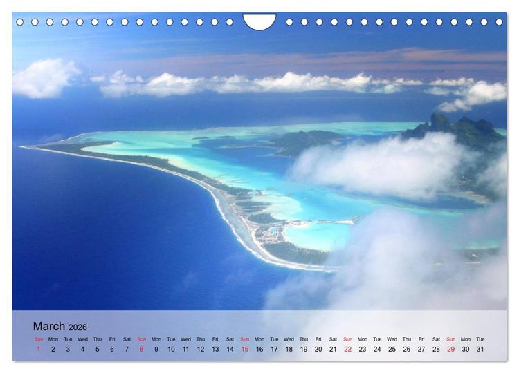 Produktbild: French Polynesia Paradise in the South Pacific (Wall Calendar 2026 DIN A4 landscape), CALVENDO 12 Month Wall Calendar