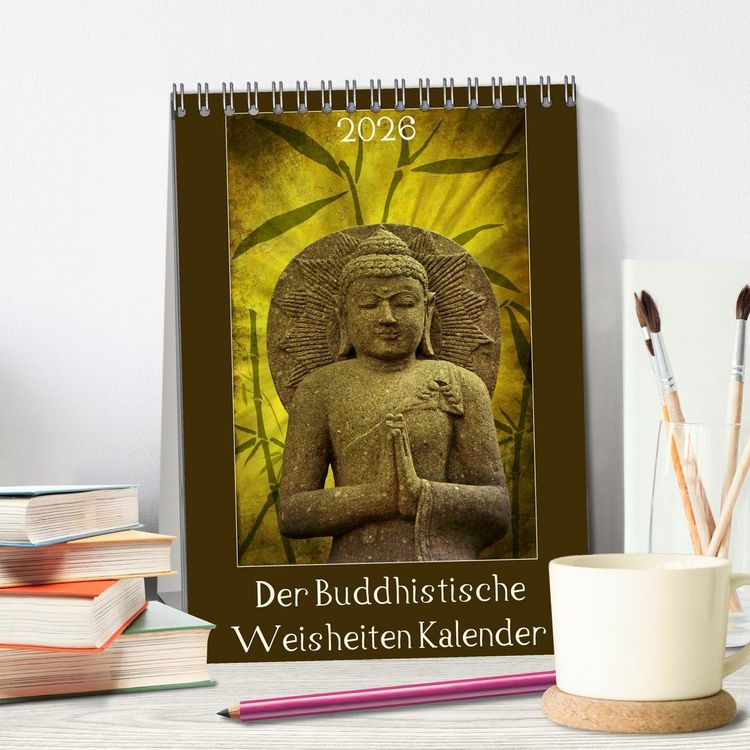 Produktbild: Der Buddhistische Weisheiten Kalender (Tischkalender 2026 DIN A5 hoch), CALVENDO Monatskalender