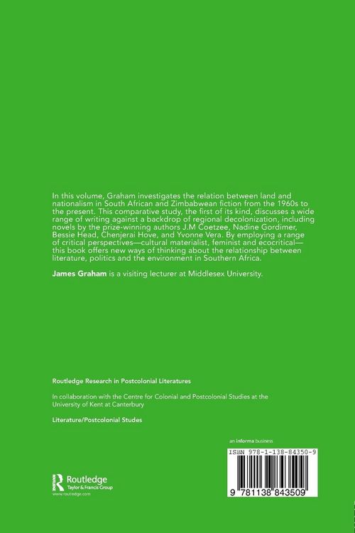 Produktbild: Land and Nationalism in Fictions from Southern Africa