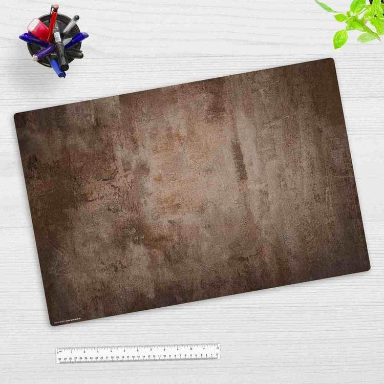 Produktbild: Cover-your-desk Schreibtischunterlage f&uuml;r Kinder und Erwachsene Stahlplatte dunkelbraun, aus hochwertigem Vinyl, 60 x 40 cm