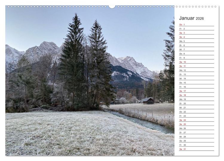 Produktbild: Alpenauszeit - Bergpause f&uuml;rs Herz (hochwertiger Premium Wandkalender 2026 DIN A2 quer), Kunstdruck in Hochglanz