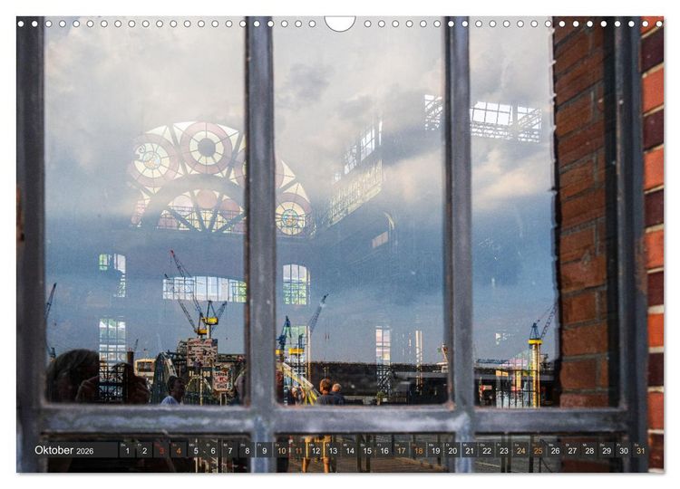 Produktbild: Die Hafenstadt Hamburg im Spiegel (Wandkalender 2026 DIN A3 quer), CALVENDO Monatskalender