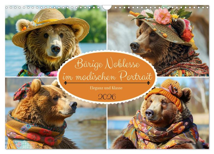 Produktbild: B&auml;rige Noblesse im modischen Portrait. Eleganz und Klasse (Wandkalender 2026 DIN A3 quer), CALVENDO Monatskalender