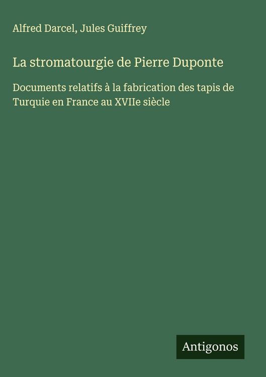 Produktbild: La stromatourgie de Pierre Duponte