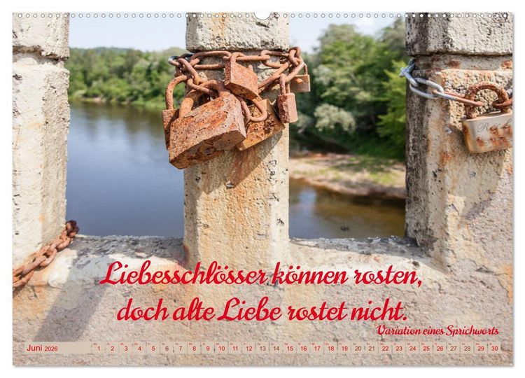 Produktbild: Liebesschl&ouml;sser, Ich liebe Dich (Wandkalender 2026 DIN A2 quer), CALVENDO Monatskalender