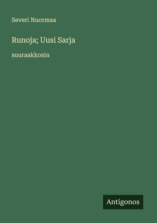 Produktbild: Runoja; Uusi Sarja