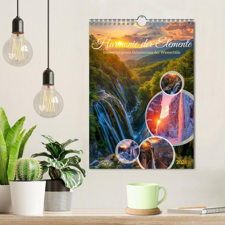 Produktbild: Die Harmonie der Elemente - Die verborgenen Geheimnisse der Wasserf&auml;lle (Wandkalender 2026 DIN A4 hoch), CALVENDO Monatskalender