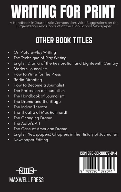 Produktbild: Writing For Print