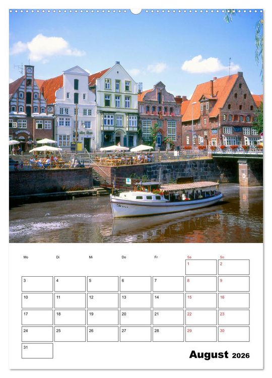 Produktbild: L&uuml;neburg, von der sch&ouml;nsten Seite (Wandkalender 2026 DIN A2 hoch), CALVENDO Monatskalender