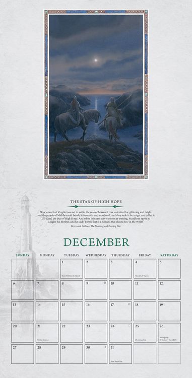 Produktbild: TOLKIEN CALENDAR 2026 CAL