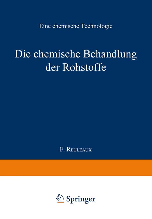 Produktbild: Die chemische Behandlung der Rohstoffe