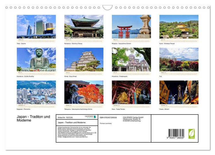 Produktbild: Japan - Traditon und Moderne (Wandkalender 2026 DIN A3 quer), CALVENDO Monatskalender