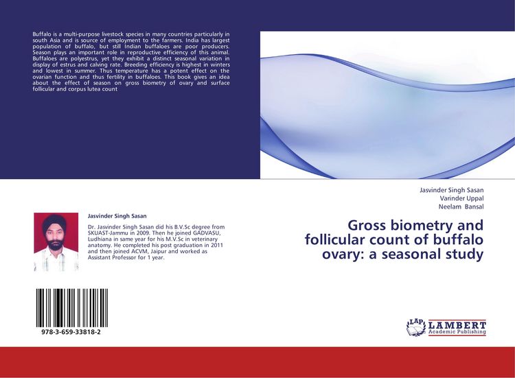 Produktbild: Gross biometry and follicular count of buffalo ovary: a seasonal study