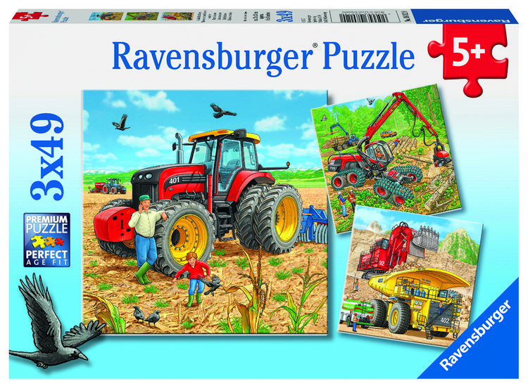 Produktbild: Puzzle Ravensburger Gro&szlig;e Maschinen 3 X 49 Teile