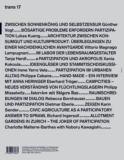 Produktbild: trans 17. Partizipation