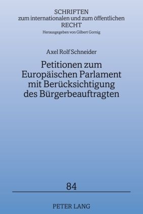 Produktbild: Petitionen zum Europaeischen Parlament mit Beruecksichtigung des Buergerbeauftragten