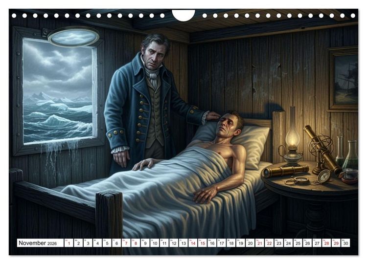 Produktbild: Victor Frankenstein und seine Sch&ouml;pfung (Wandkalender 2026 DIN A4 quer), CALVENDO Monatskalender