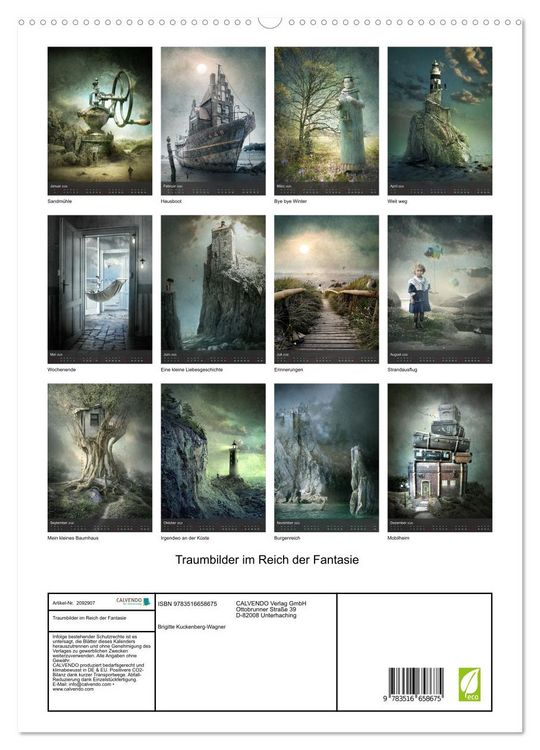 Produktbild: Traumbilder im Reich der Fantasie (hochwertiger Premium Wandkalender 2026 DIN A2 hoch), Kunstdruck in Hochglanz