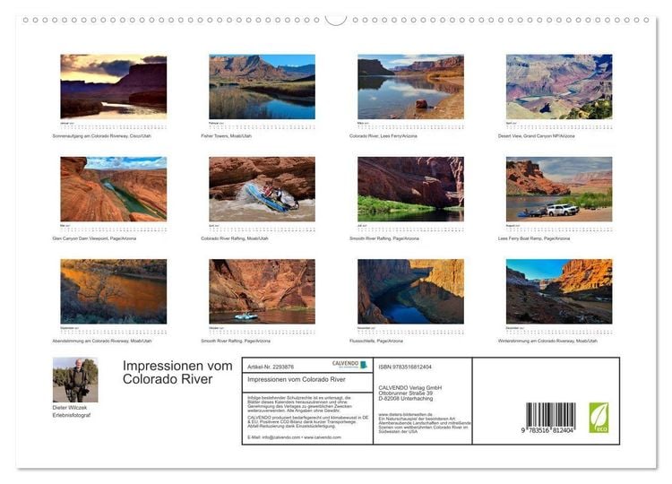 Produktbild: Impressionen vom Colorado River (hochwertiger Premium Wandkalender 2027 DIN A2 quer), Kunstdruck in Hochglanz