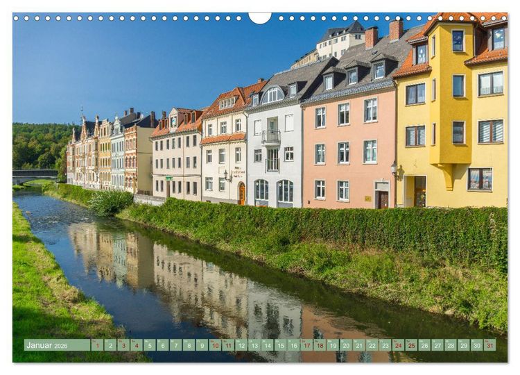 Produktbild: Greiz - Perle an der wei&szlig;en Elster in Th&uuml;ringen (Wandkalender 2026 DIN A3 quer), CALVENDO Monatskalender