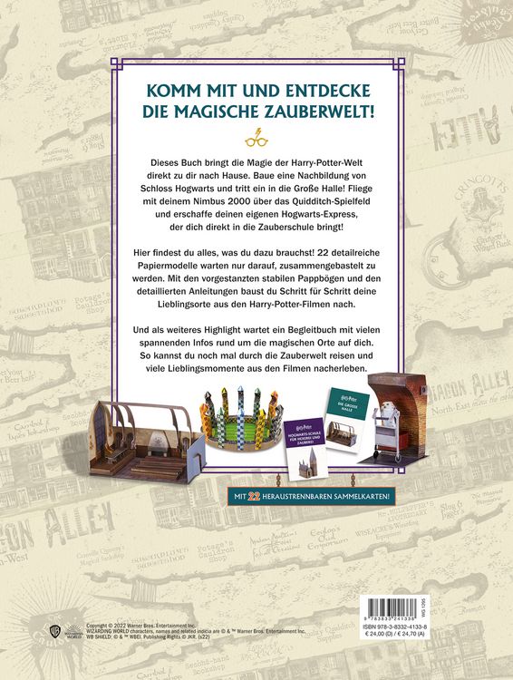 Produktbild: Aus den Filmen zu Harry Potter: Papierwelten - 22 wundersch&ouml;ne Papiermodelle