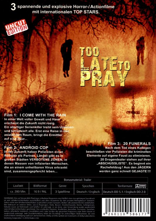 Produktbild: Too Late to Pray (Limited Edition)