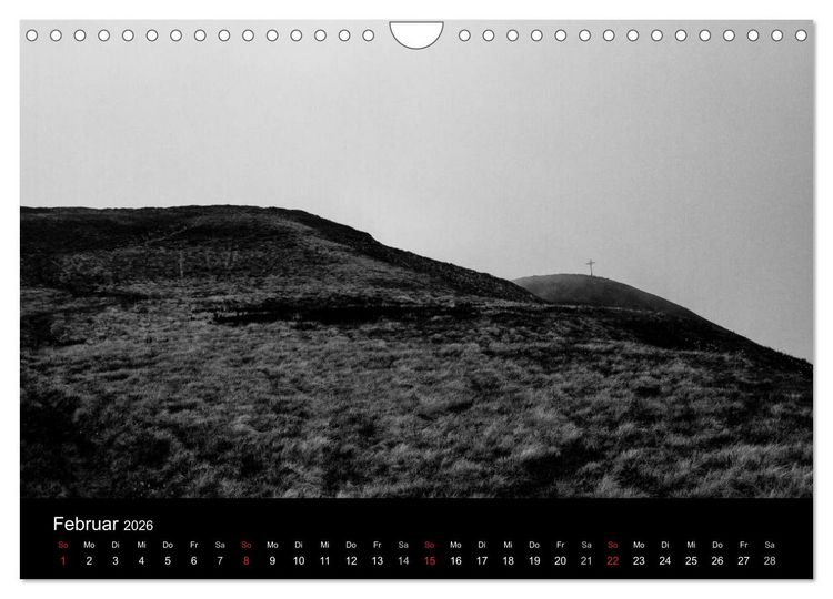 Produktbild: BERGE IN SCHWARZ WEISS (Wandkalender 2026 DIN A4 quer), CALVENDO Monatskalender