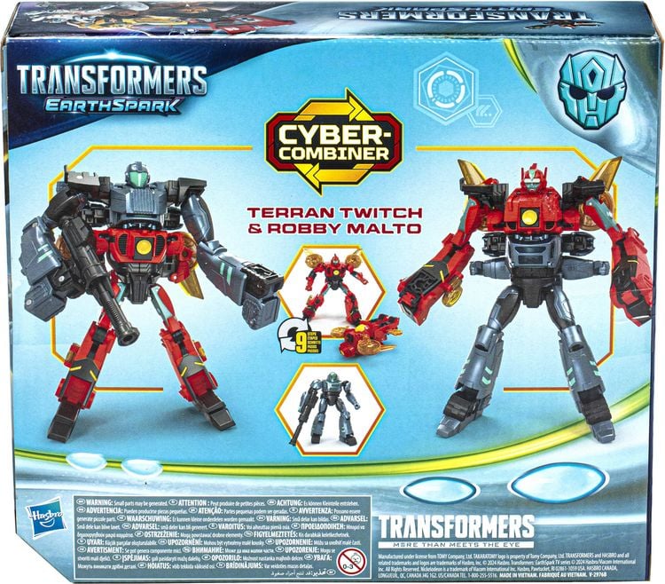 Hasbro - Transformers - EarthSpark Cyber-Combiner Terran Twitch und Robby Malto