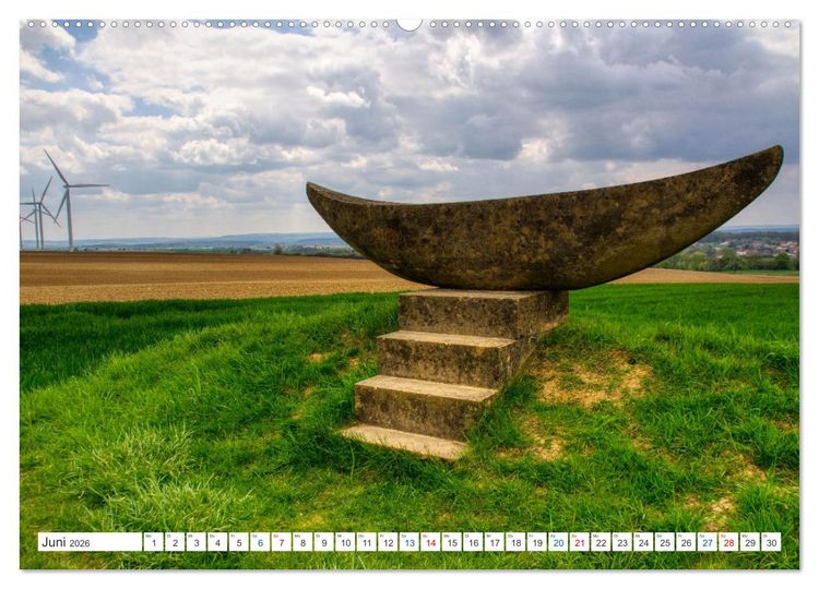 Produktbild: Steine an der Grenze - Wanderbare Kunst (Wandkalender 2026 DIN A2 quer), CALVENDO Monatskalender