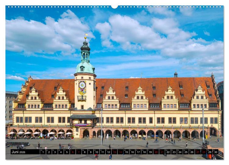 Produktbild: Leipzig Die Sachsenmetropole mit gro&szlig;er Vergangenheit (hochwertiger Premium Wandkalender 2026 DIN A2 quer), Kunstdruck in Hochglanz