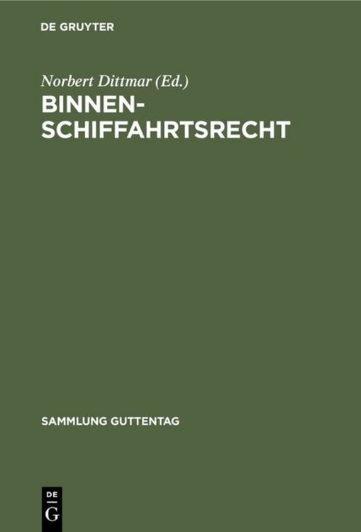 Produktbild: Binnenschiffahrtsrecht