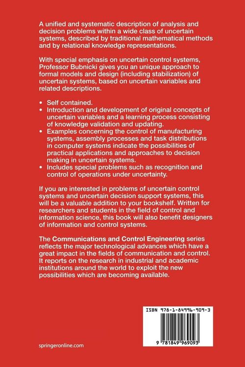 Produktbild: Analysis and Decision Making in Uncertain Systems